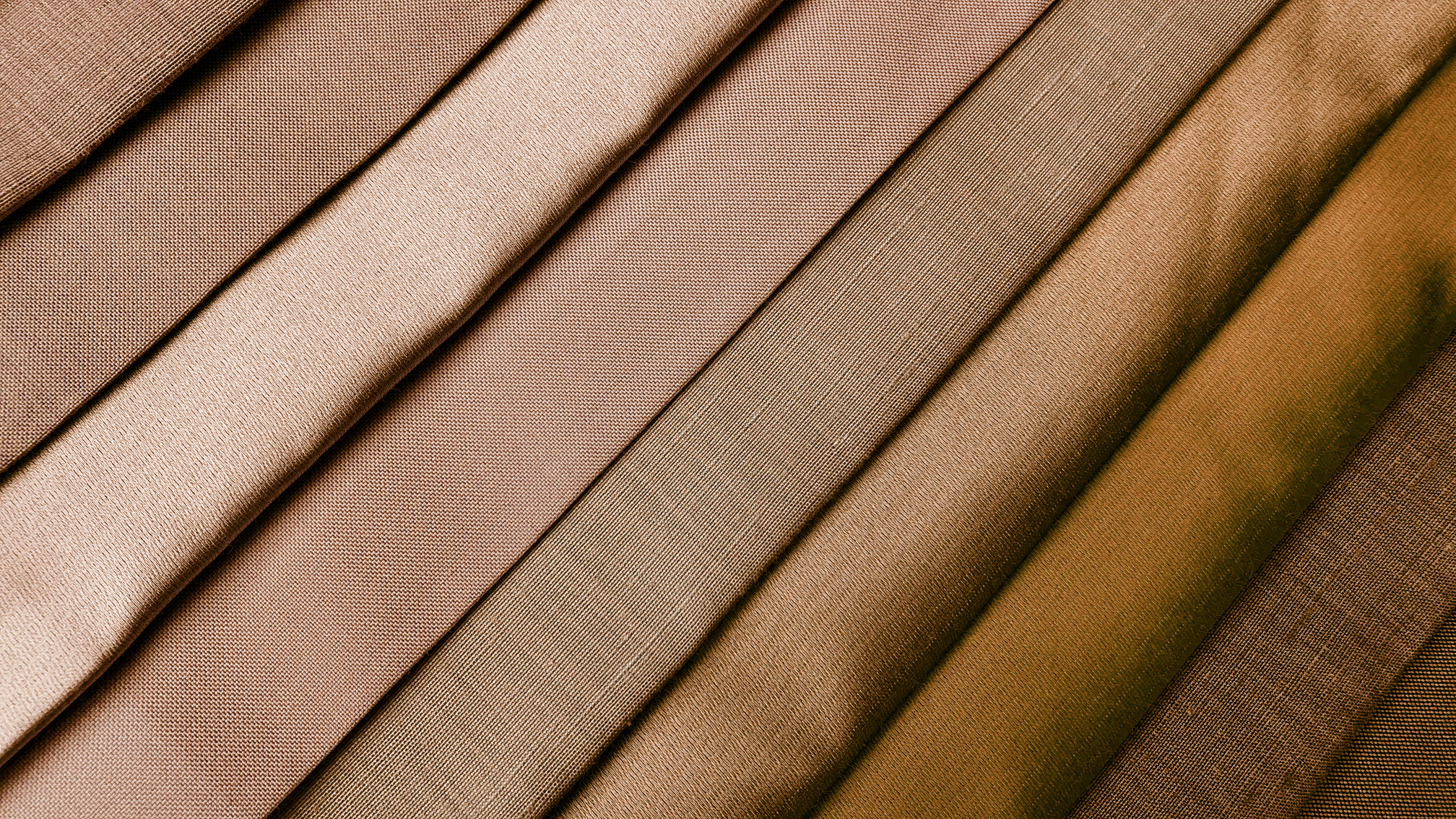 Close up Multi Brown Tone of Silk Fabric Samples